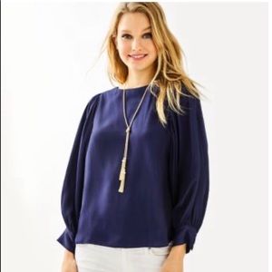 Lily Pulitzer Navy Blouse
